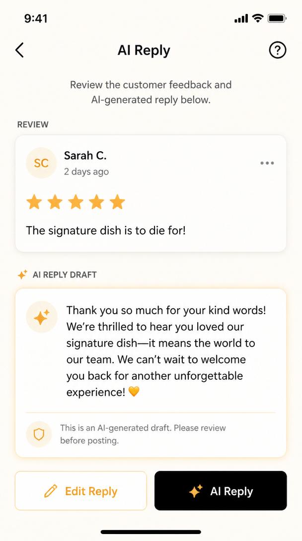 Reply to every review in your voice